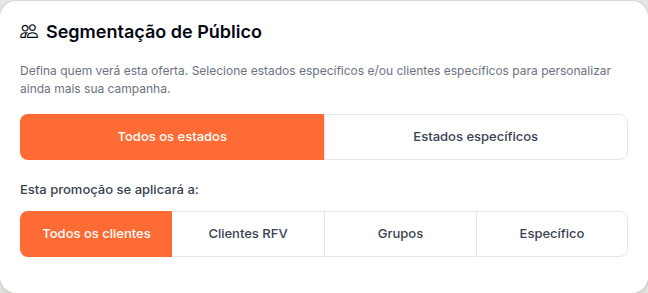Bloco de segmentação de público